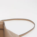 PRADA Tote Bag Leather 2way Beige Silver Auth bs32248-10
