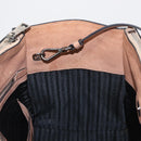 PRADA Tote Bag Leather 2way Beige Silver Auth bs32248-20