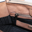 PRADA Tote Bag Leather 2way Beige Silver Auth bs32248-23