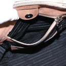 PRADA Tote Bag Leather 2way Beige Silver Auth bs32248-24