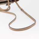 PRADA Tote Bag Leather 2way Beige Silver Auth bs32248-9