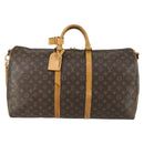LOUIS VUITTON Monogram Keepall Bandouliere 55 Boston Bag M41414 LV Auth bs32252-13