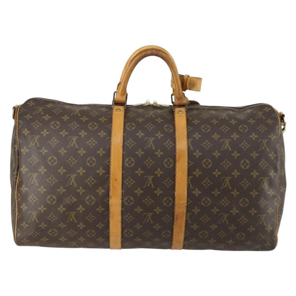 LOUIS VUITTON Monogram Keepall Bandouliere 55 Boston Bag M41414 LV Auth bs32252