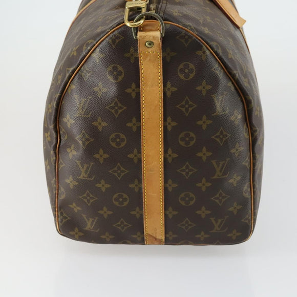 LOUIS VUITTON Monogram Keepall Bandouliere 55 Boston Bag M41414 LV Auth bs32252