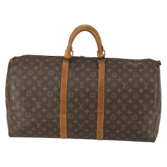 LOUIS VUITTON Monogram Keepall 55 Boston Bag M41424 LV Auth bs32253