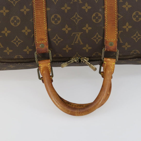 LOUIS VUITTON Monogram Keepall 55 Boston Bag M41424 LV Auth bs32253