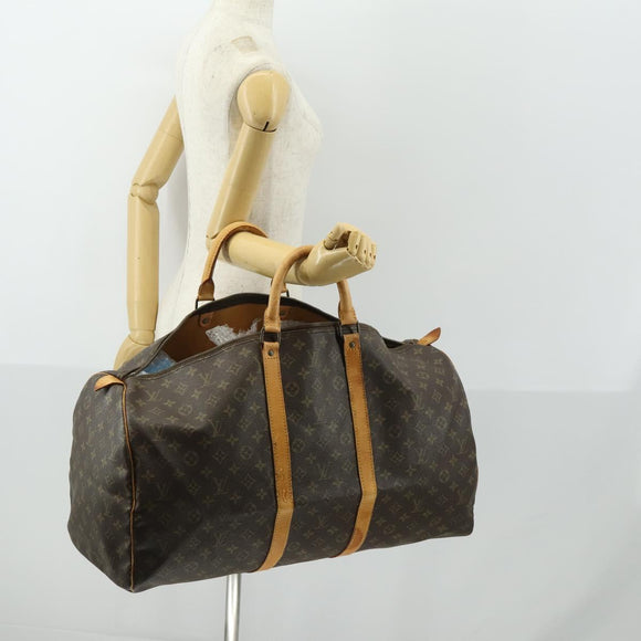 LOUIS VUITTON Monogram Keepall 55 Boston Bag M41424 LV Auth bs32264