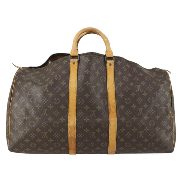 LOUIS VUITTON Monogram Keepall 55 Boston Bag M41424 LV Auth bs32264