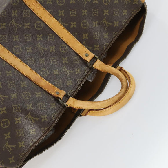 LOUIS VUITTON Monogram Keepall 55 Boston Bag M41424 LV Auth bs32264