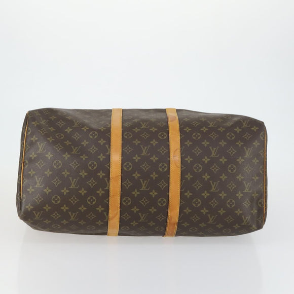 LOUIS VUITTON Monogram Keepall 55 Boston Bag M41424 LV Auth bs32264