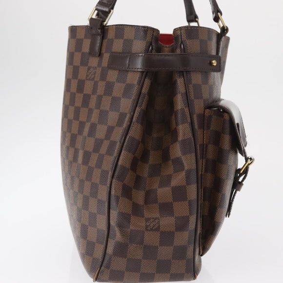 LOUIS VUITTON Damier Ebene Uzes Hand Bag N51128 LV Auth bs32268