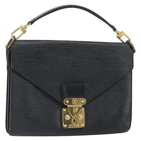 LOUIS VUITTON Epi Biface Clutch Bag Black M52322 LV Auth bs32271