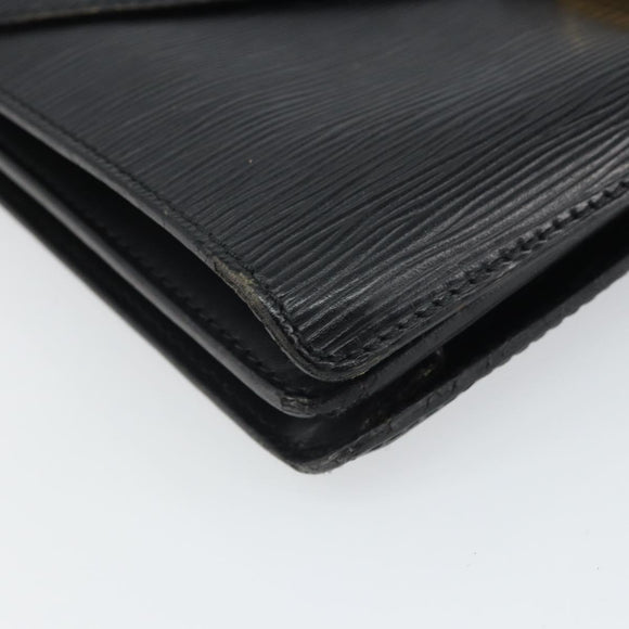 LOUIS VUITTON Epi Biface Clutch Bag Black M52322 LV Auth bs32271