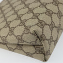 GUCCI GG Supreme Clutch Bag PVC Beige Gold 014 115 6088 Auth bs32272-11