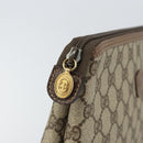 GUCCI GG Supreme Clutch Bag PVC Beige Gold 014 115 6088 Auth bs32272-13