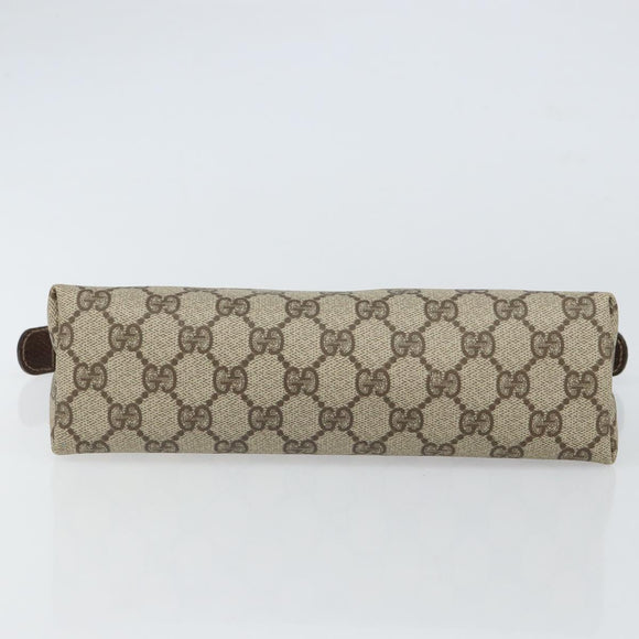 GUCCI GG Supreme Clutch Bag PVC Beige Gold 014 115 6088 Auth bs32272