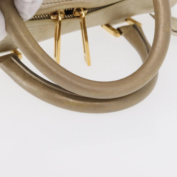 LOEWE Anagram Americana 28 Hand Bag Leather Gold Tone Auth bs32274