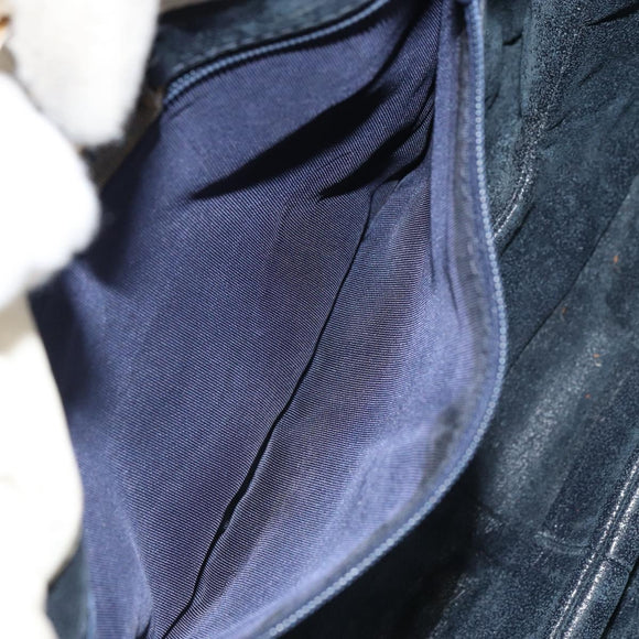 LOEWE Anagram Shoulder Bag Leather White Gold Auth bs32275