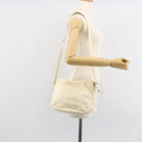 LOEWE Anagram Shoulder Bag Leather White Gold Auth bs32275-19