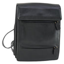 GUCCI Backpack Leather Black Gold Auth bs32276-1