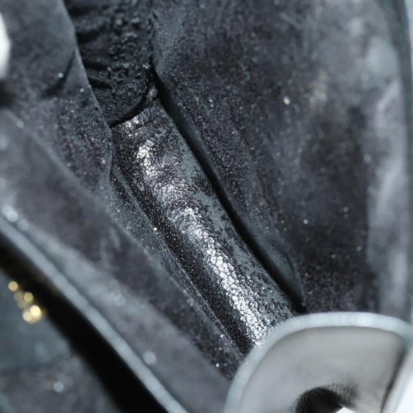 GUCCI Backpack Leather Black Gold Auth bs32276