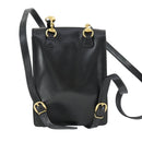 GUCCI Backpack Leather Black Gold Auth bs32276-2