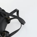GUCCI Backpack Leather Black Gold Auth bs32276-7