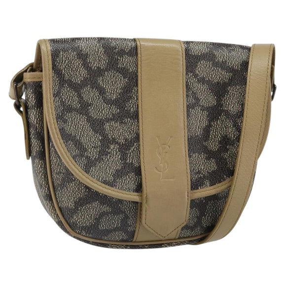 SAINT LAURENT Shoulder Bag Leather Brown Auth bs32279