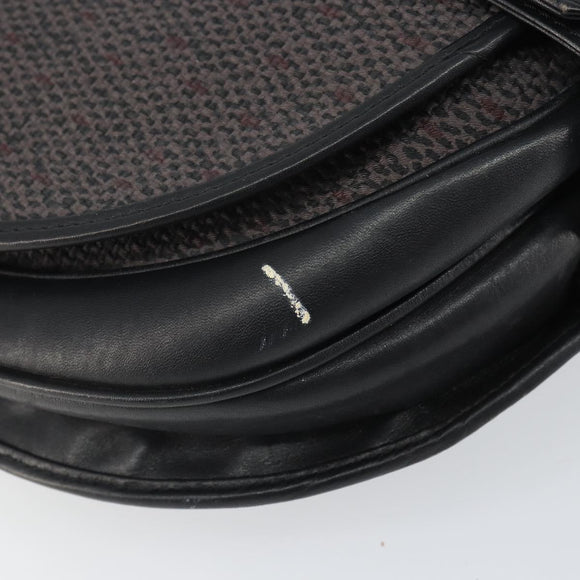 SAINT LAURENT Shoulder Bag Canvas Leather Gray Auth bs32280