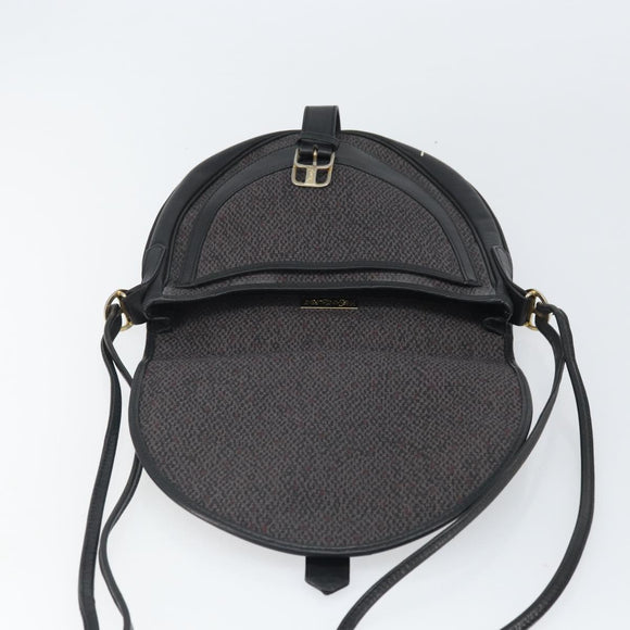 SAINT LAURENT Shoulder Bag Canvas Leather Gray Auth bs32280