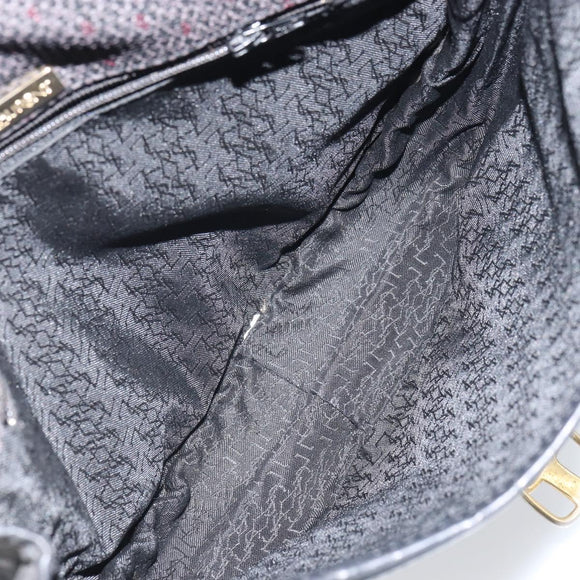 SAINT LAURENT Shoulder Bag Canvas Leather Gray Auth bs32280
