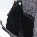 SAINT LAURENT Shoulder Bag Canvas Leather Gray Auth bs32280-19