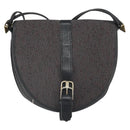 SAINT LAURENT Shoulder Bag Canvas Leather Gray Auth bs32280-2