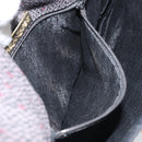 SAINT LAURENT Shoulder Bag Canvas Leather Gray Auth bs32280-20