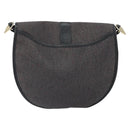 SAINT LAURENT Shoulder Bag Canvas Leather Gray Auth bs32280-3