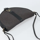 SAINT LAURENT Shoulder Bag Canvas Leather Gray Auth bs32280-6