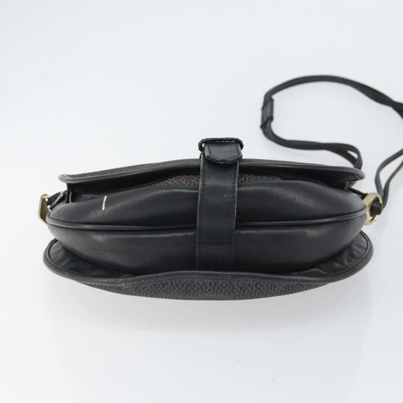 SAINT LAURENT Shoulder Bag Canvas Leather Gray Auth bs32280