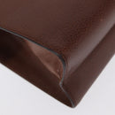 Salvatore Ferragamo Clutch Bag Leather Brown Auth bs32282-15