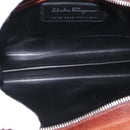 Salvatore Ferragamo Clutch Bag Leather Brown Auth bs32282-10