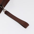 Salvatore Ferragamo Clutch Bag Leather Brown Auth bs32282-6