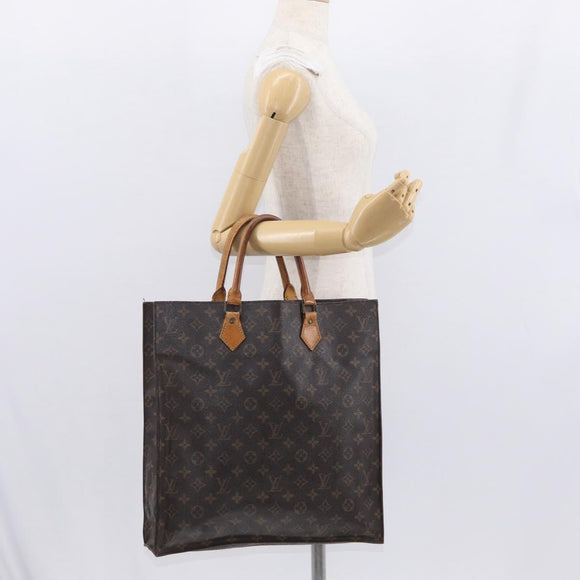 LOUIS VUITTON Monogram Sac Plat Hand Bag M51140 LV Auth bs32286