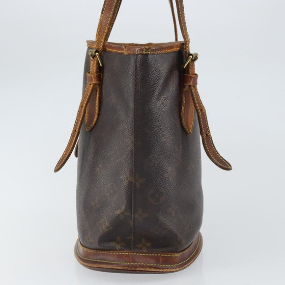 LOUIS VUITTON Monogram Bucket PM Shoulder Bag M42238 LV Auth bs32287