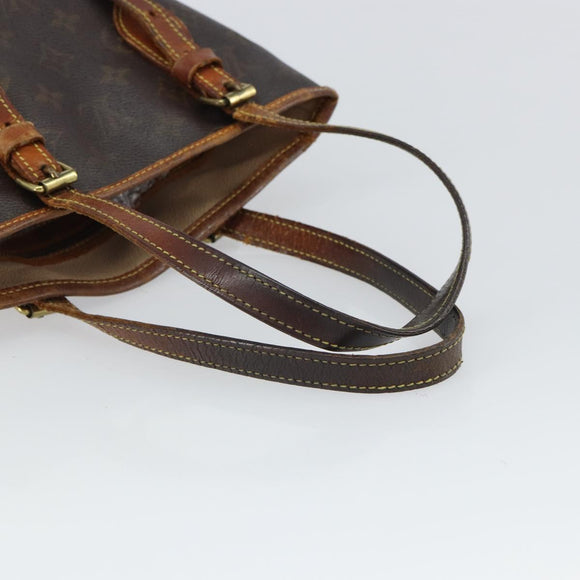 LOUIS VUITTON Monogram Bucket PM Shoulder Bag M42238 LV Auth bs32287
