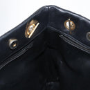CHANEL Matelasse Chain Shoulder Bag Lamb Skin Black Gold CC Auth bs32292-16