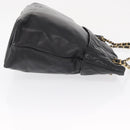 CHANEL Matelasse Chain Shoulder Bag Lamb Skin Black Gold CC Auth bs32292-4