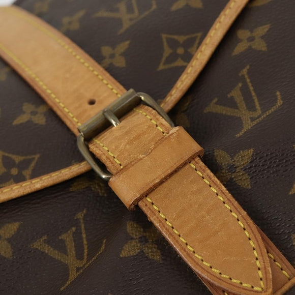LOUIS VUITTON Monogram Saumur 35 Umhängetasche M42254 LV Auth bs32301