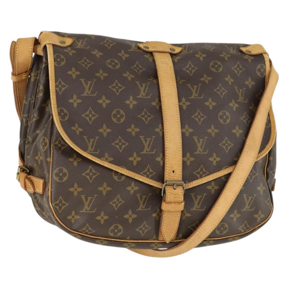 LOUIS VUITTON Monogram Saumur 35 Umhängetasche M42254 LV Auth bs32301