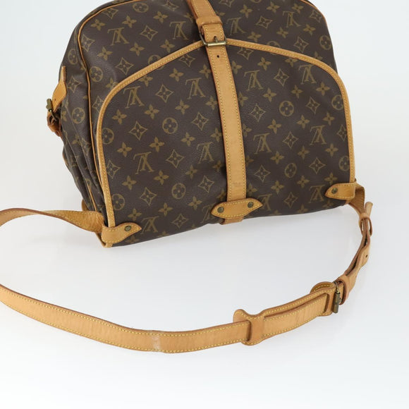 LOUIS VUITTON Monogram Saumur 35 Umhängetasche M42254 LV Auth bs32301