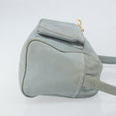 LOEWE Anagram Shoulder Bag Leather Light Blue Gold Auth bs32302-3