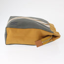 HERMES Jimetu Jumping Pouch Canvas Gray Auth bs32304-4